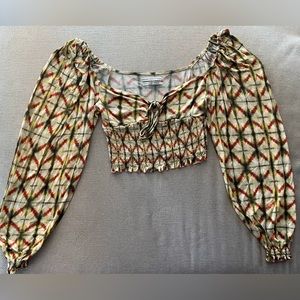 Urban Outfitters Cropped Long Sleeve Top